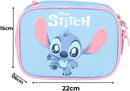 Kit Mochila Rodinhas Stitch Lancheira e Estojo