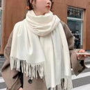 Cachecol Pashmina Unissex com Franjas em Poliéster 230g