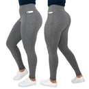 Calça Legging Feminina Térmica Flanelada com Bolsos