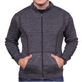 Casaco Masculino de Lã Tricot com Zíper e Bolsos