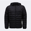 Jaqueta Masculina Puffer Impermeável Capuz Removível