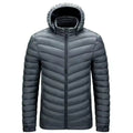 Jaqueta Masculina Puffer Peluciada com Capuz Removível