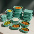 Kit 15 Potes Herméticos de Plástico com Tampa – Empilháveis e Resistentes para Armazenar Alimentos