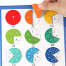 Livro Magnético Educativo de Frações Montessori – Aprendizagem Matemática com Peças Destacáveis