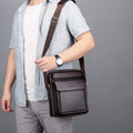 Bolsa Masculina lateral de Couro Forms