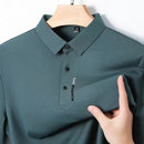[PAGUE 2 LEVE 3] Camisa Polo Manga Longa Casual Patrick em Seda Gelo, Poliéster e Elastano + BRINDES: 2 Calças e Cinto
